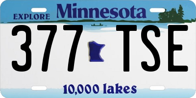 MN license plate 377TSE