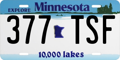 MN license plate 377TSF