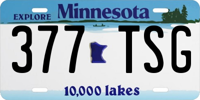MN license plate 377TSG