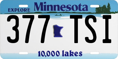 MN license plate 377TSI