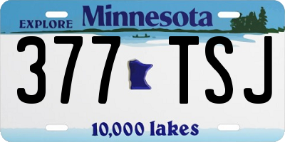 MN license plate 377TSJ