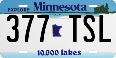 MN license plate 377TSL