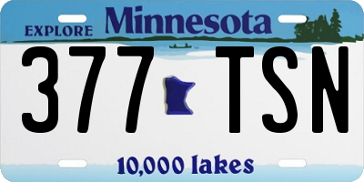 MN license plate 377TSN