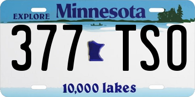 MN license plate 377TSO