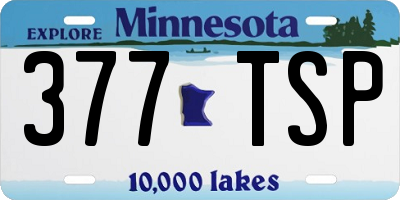 MN license plate 377TSP