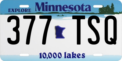 MN license plate 377TSQ
