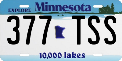 MN license plate 377TSS