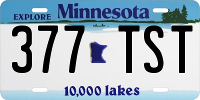 MN license plate 377TST