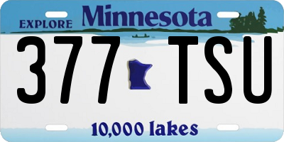 MN license plate 377TSU