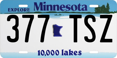 MN license plate 377TSZ