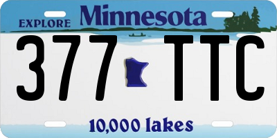 MN license plate 377TTC