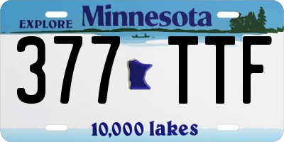 MN license plate 377TTF