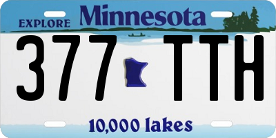 MN license plate 377TTH
