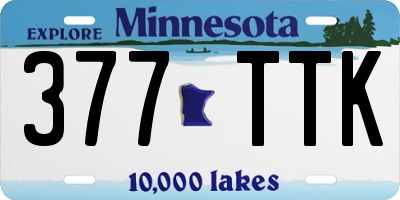 MN license plate 377TTK