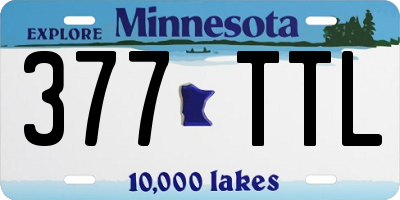 MN license plate 377TTL