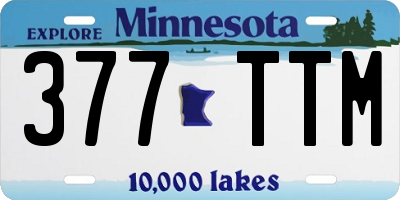 MN license plate 377TTM