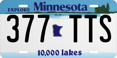 MN license plate 377TTS