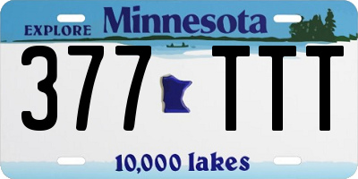 MN license plate 377TTT