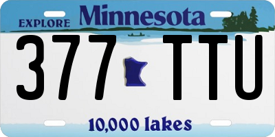 MN license plate 377TTU