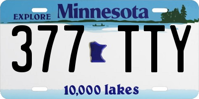 MN license plate 377TTY