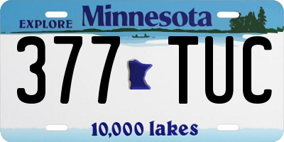 MN license plate 377TUC