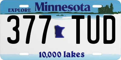 MN license plate 377TUD