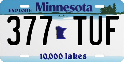 MN license plate 377TUF