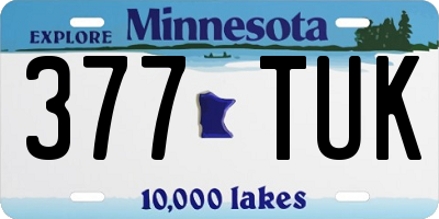 MN license plate 377TUK