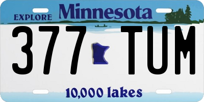 MN license plate 377TUM