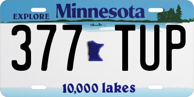 MN license plate 377TUP