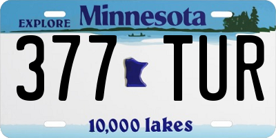 MN license plate 377TUR