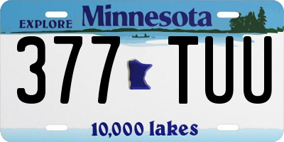 MN license plate 377TUU