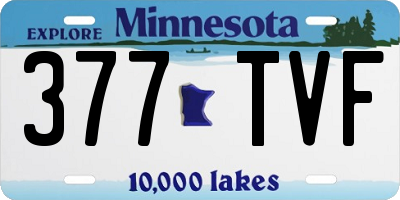 MN license plate 377TVF