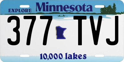 MN license plate 377TVJ