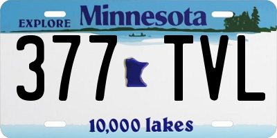 MN license plate 377TVL