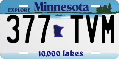 MN license plate 377TVM