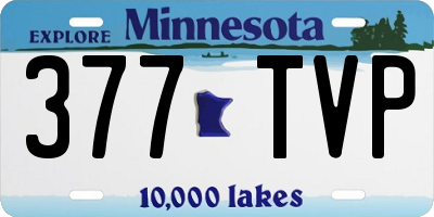 MN license plate 377TVP