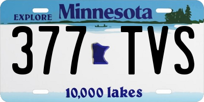 MN license plate 377TVS