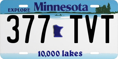 MN license plate 377TVT