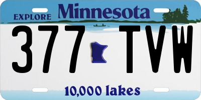 MN license plate 377TVW