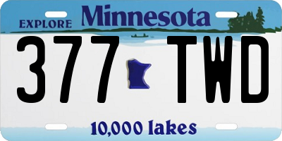 MN license plate 377TWD