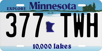 MN license plate 377TWH