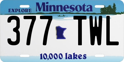 MN license plate 377TWL