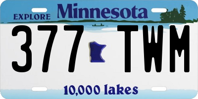 MN license plate 377TWM