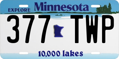 MN license plate 377TWP