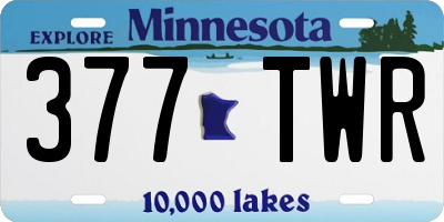 MN license plate 377TWR