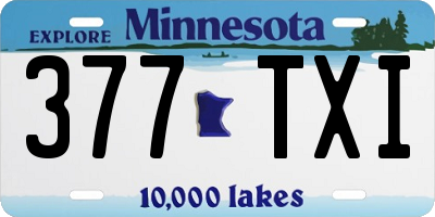 MN license plate 377TXI