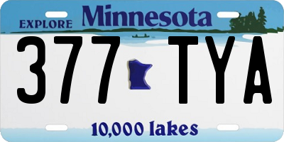 MN license plate 377TYA