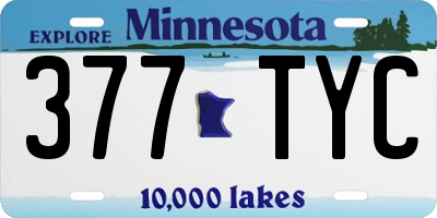 MN license plate 377TYC