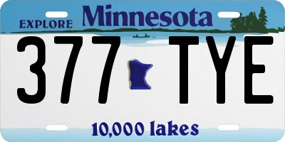 MN license plate 377TYE